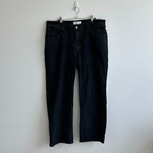 Abercrombie & Fitch The 90s Baggy Low Rise Jeans Sz 32 Sz 14 Black Color